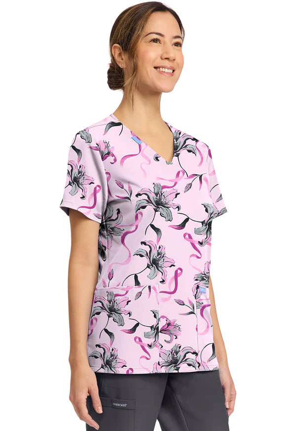 Polera Clínica Estampada Mujer CK856 LGLS Lirios Amorosos