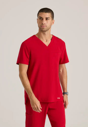 Polera Clínica Hombre GSST179 Rojo True Red Evolve Grey's Anatomy