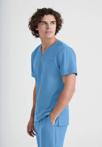 Polera Clínica Hombre GSST179 Celeste Ciel Blue Evolve Grey's Anatomy