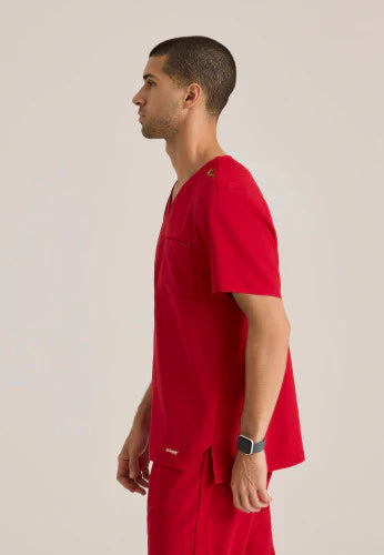 Polera Clínica Hombre GSST179 Rojo True Red Evolve Grey's Anatomy