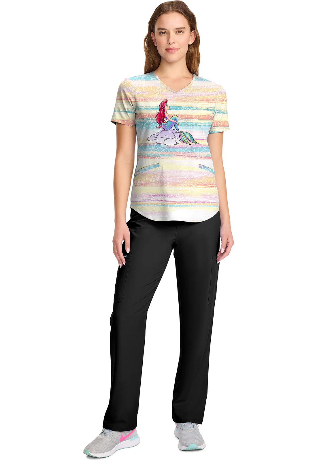 Polera Clínica Estampada Disney Mujer TF737 PRVT Tooniforms