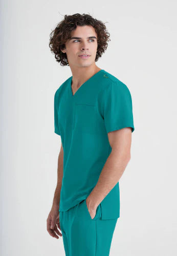Polera Clínica Hombre GSST179 Teal Evolve Grey's Anatomy