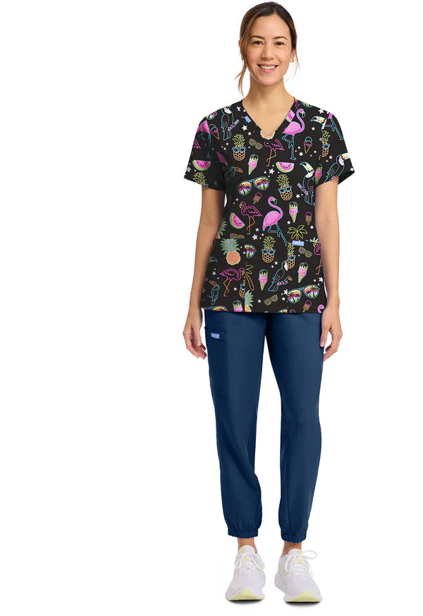 Polera Clínica Estampada Mujer CK856 DWTL Cherokee