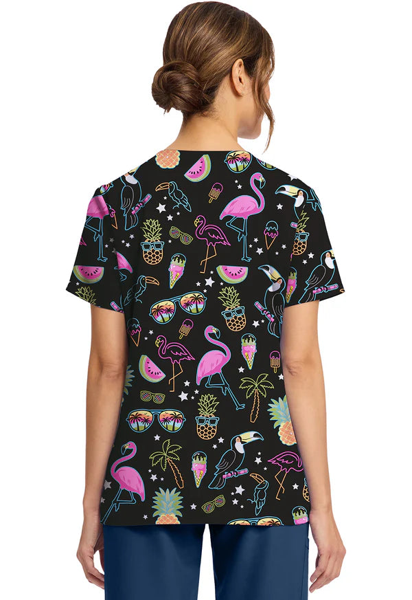 Polera Clínica Estampada Mujer CK856 DWTL Cherokee