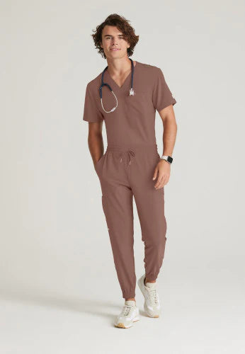 Polera Clínica Hombre GSST179 Café Driftwood Evolve Grey's Anatomy