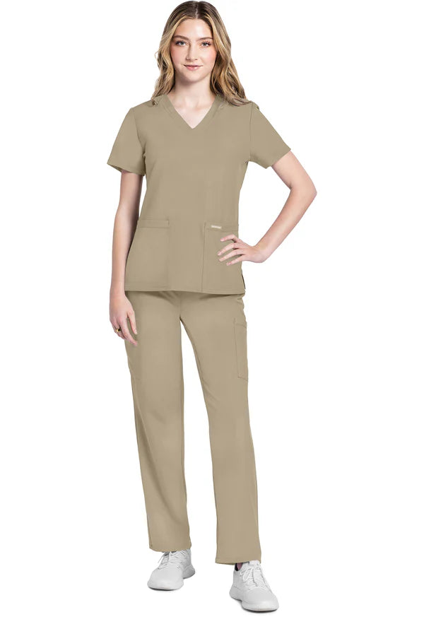 Polera Clínica Mujer Khaki CK953A Cherokee WW Ultra