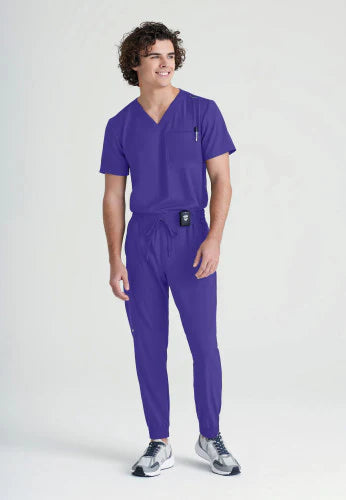 Polera Clínica Hombre GSST179 Morado New Grape Evolve Grey's Anatomy