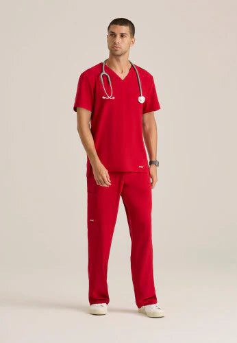 Polera Clínica Hombre GSST179 Rojo True Red Evolve Grey's Anatomy