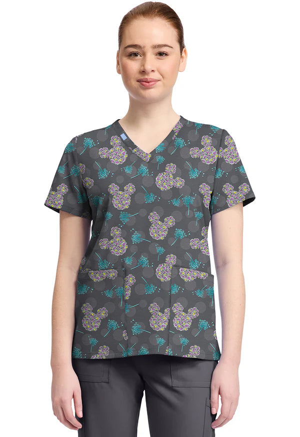 Polera Clínica Estampada Disney Mujer TF796 MKYX Minnie Tooniforms