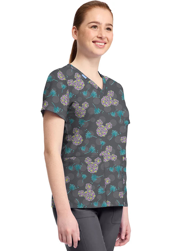 Polera Clínica Estampada Disney Mujer TF796 MKYX Minnie Tooniforms