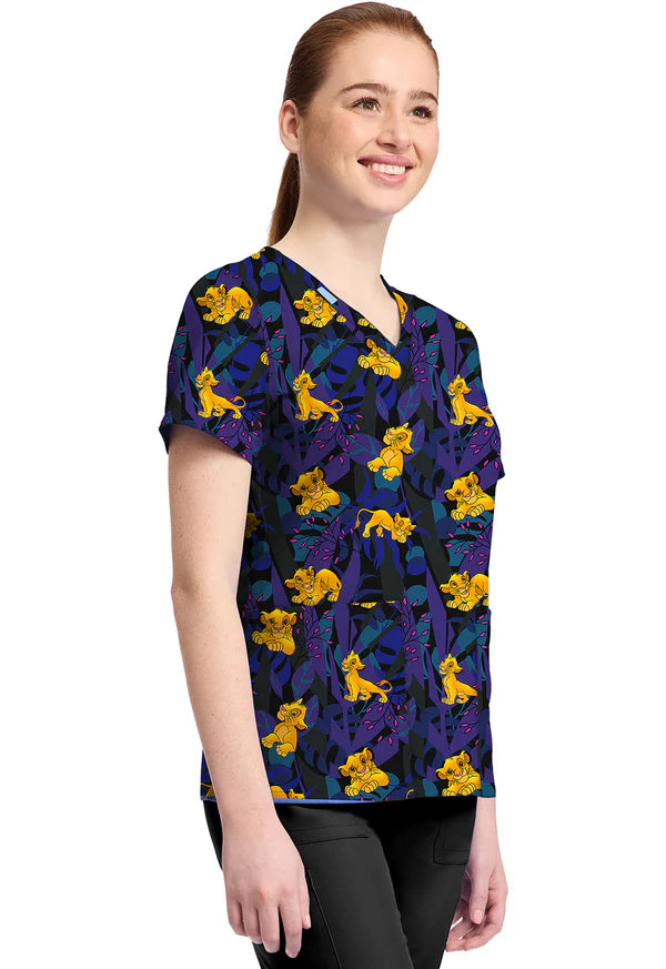 Polera Clínica Estampada Disney Mujer TF796 LKLN Tooniforms