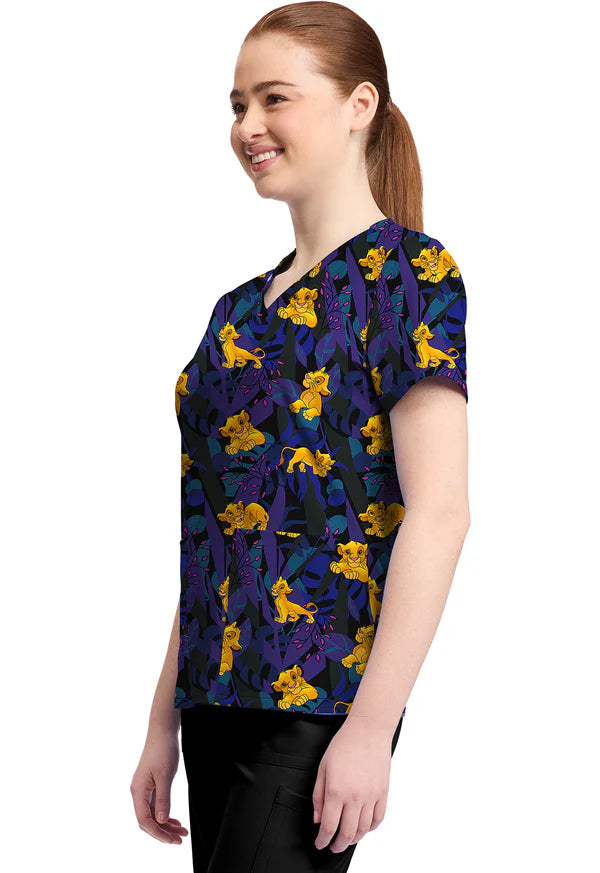 Polera Clínica Estampada Disney Mujer TF796 LKLN Tooniforms