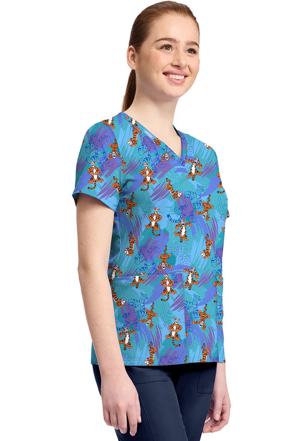 Polera Clínica Estampada Disney Mujer TF796 PHRX Tiger Tooniforms