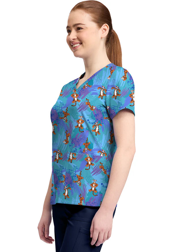 Polera Clínica Estampada Disney Mujer TF796 PHRX Tiger Tooniforms