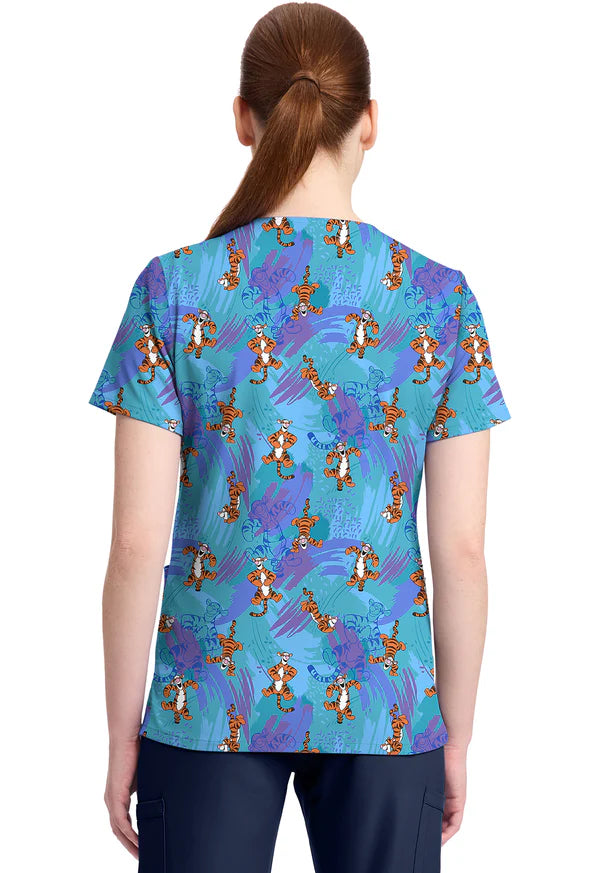Polera Clínica Estampada Disney Mujer TF796 PHRX Tiger Tooniforms