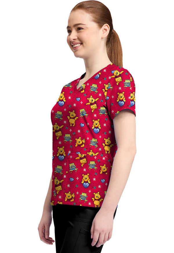 Polera Clínica Estampada Disney Mujer TF796 PHYX Winnie Pooh Tooniforms