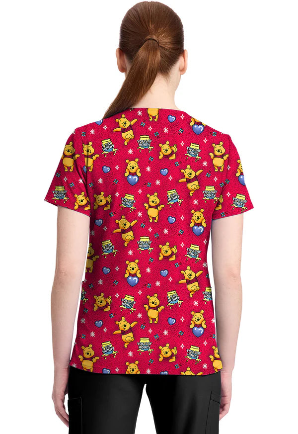 Polera Clínica Estampada Disney Mujer TF796 PHYX Winnie Pooh Tooniforms