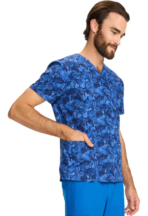 Polera Clínica Estampado hombre CK858 SBSH Cherokee