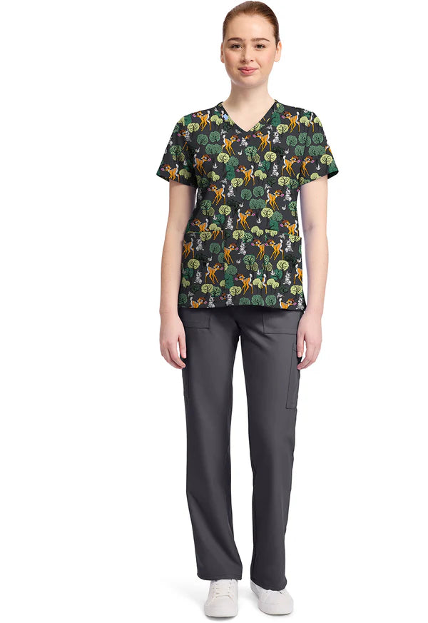 Polera Clínica Estampada Disney Mujer TF796 BAFT Bambi Tooniforms