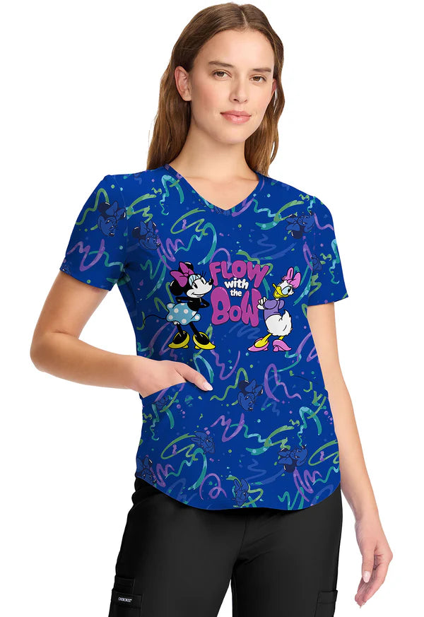 Polera Clínica Estampada Disney Mujer TF737 MKWZ Tooniforms