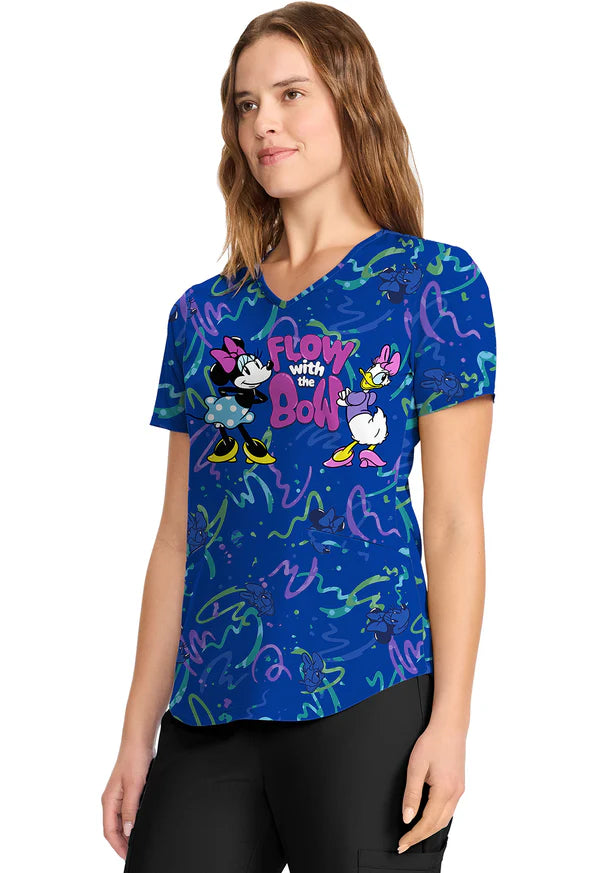 Polera Clínica Estampada Disney Mujer TF737 MKWZ Tooniforms