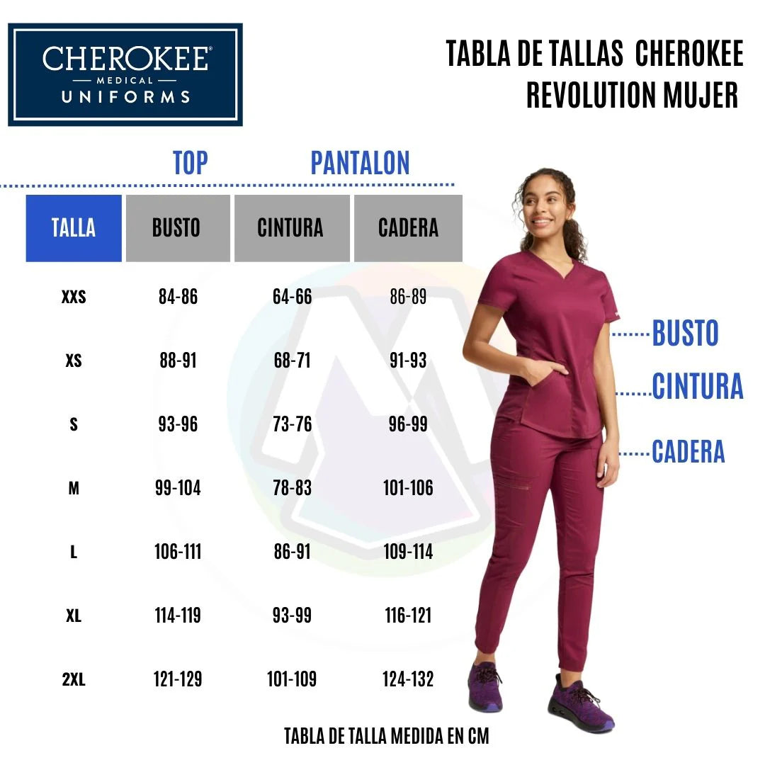 Polera Clínica Mujer Verde Botánico CK953A Cherokee WW Ultra