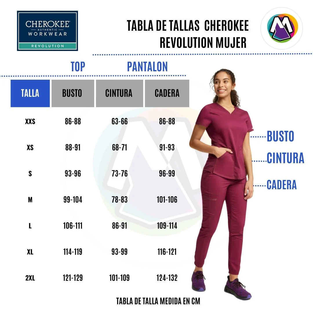 Polera Clínica Mujer verde hunter WW610 Cherokee Workwear revolution